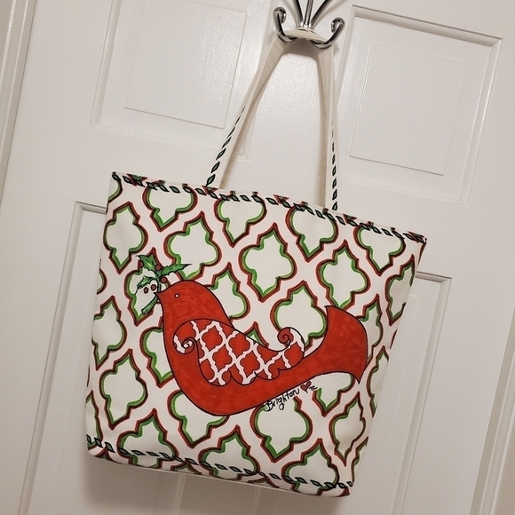 Brighton Love & Joy Holiday Large Canvas Tote - Picture 5 of 16